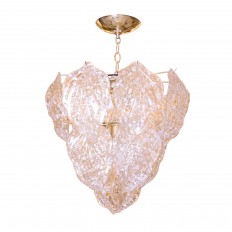 Multitiered brass chandelier 